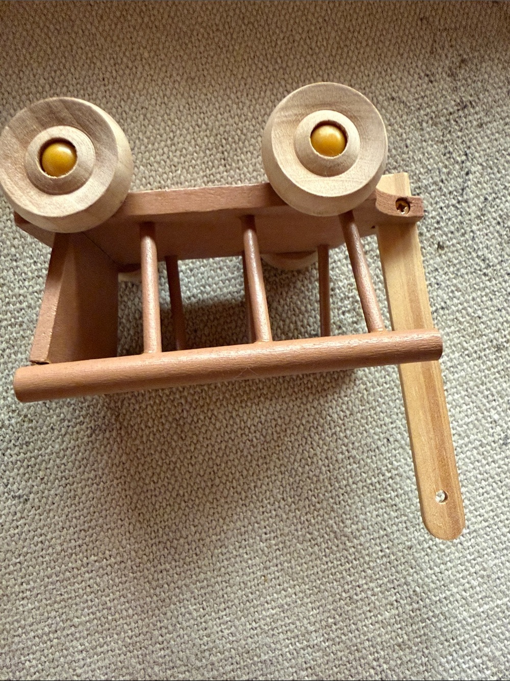 Maileg micro wood wagon dusty rose dollhouse cart - Picture 5 of 7
